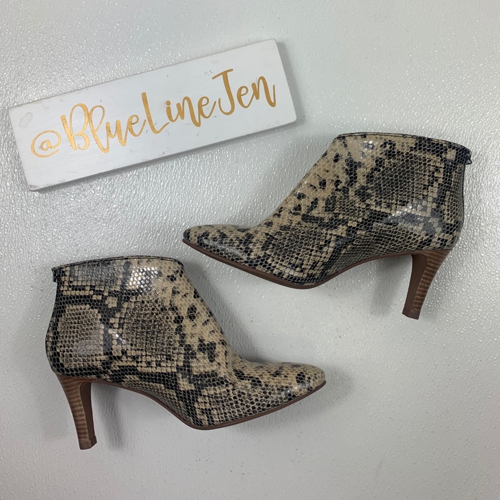 Seychelles Lasting Impression Python Booties Nwot - image 1